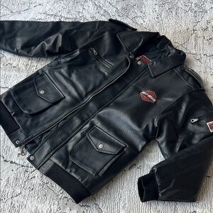 Vintage Harley-Davidson Black Bomber Jacket